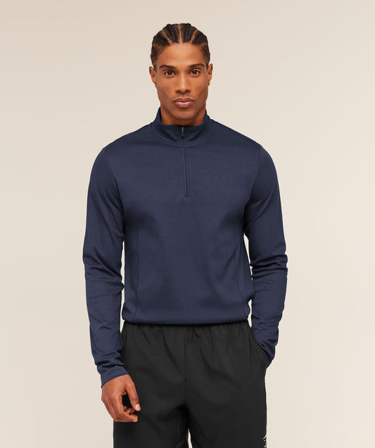 Gymshark Off Duty 1/4 Zip - Heavy Blue