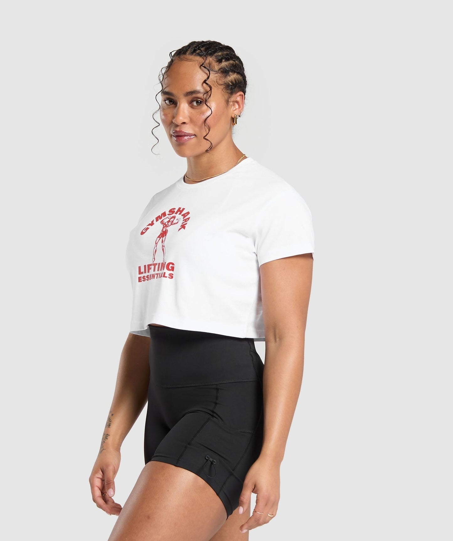 Gymshark Strong Women Crop Top - White