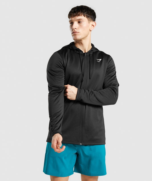 Gymshark Arrival Zip Up Hoodie - Black