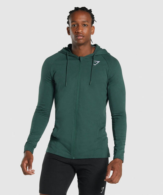 Gymshark Critical 2.0 Zip Up Hoodie - Dark Green