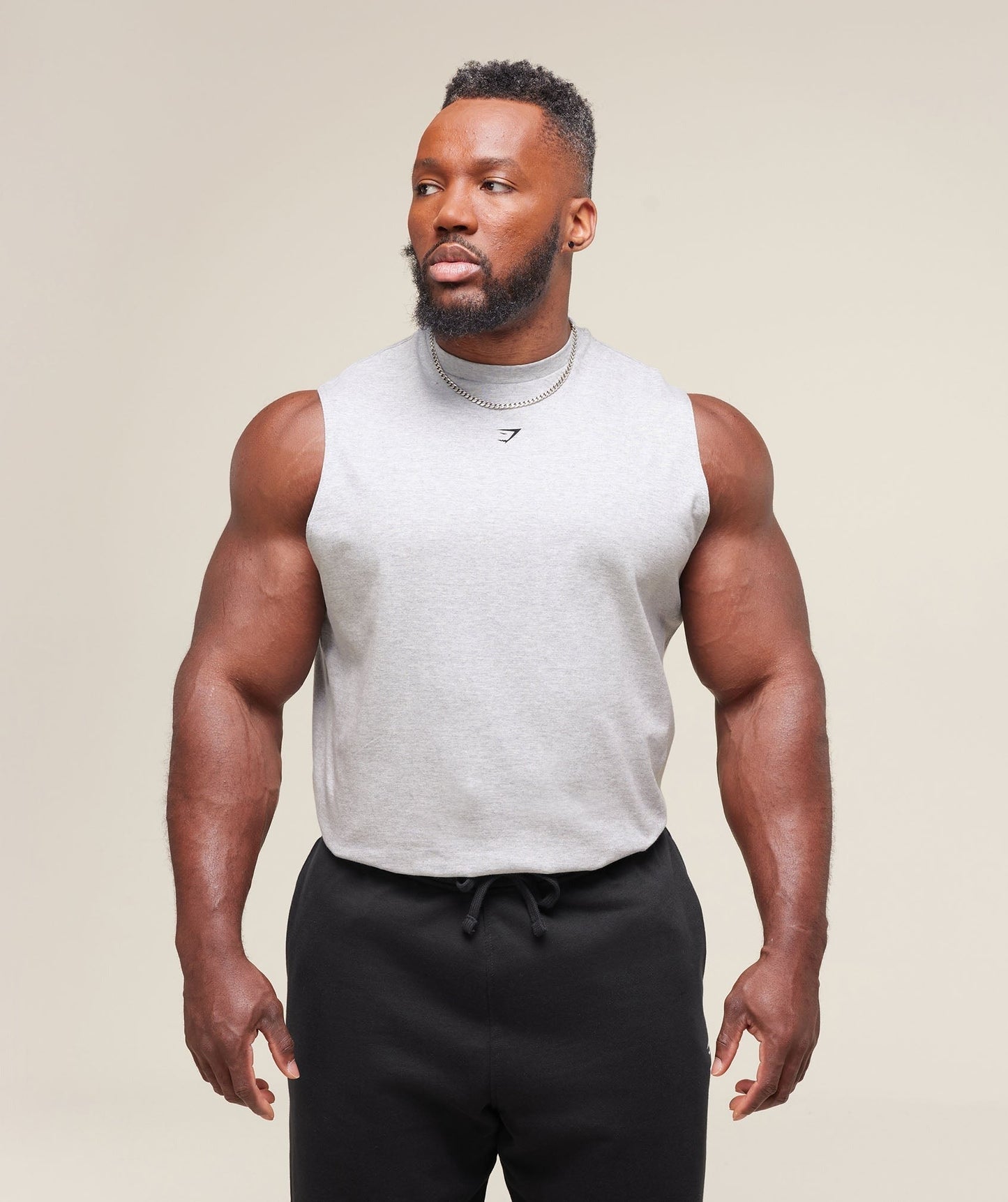 Gymshark Heavy Duty Tank - Light Grey Core Marl