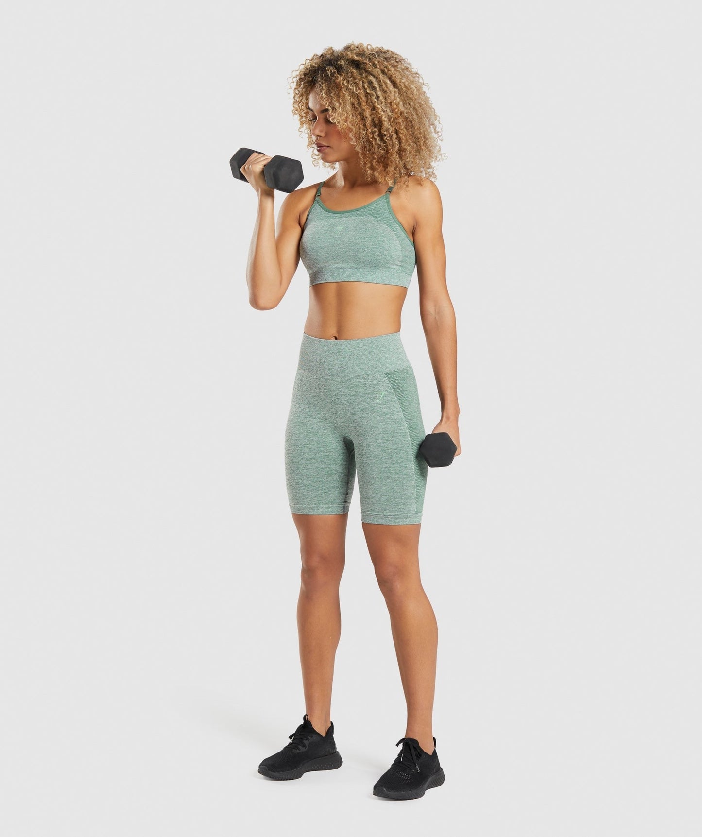 Gymshark Flex Strappy Sports Bra - Studio Green Marl