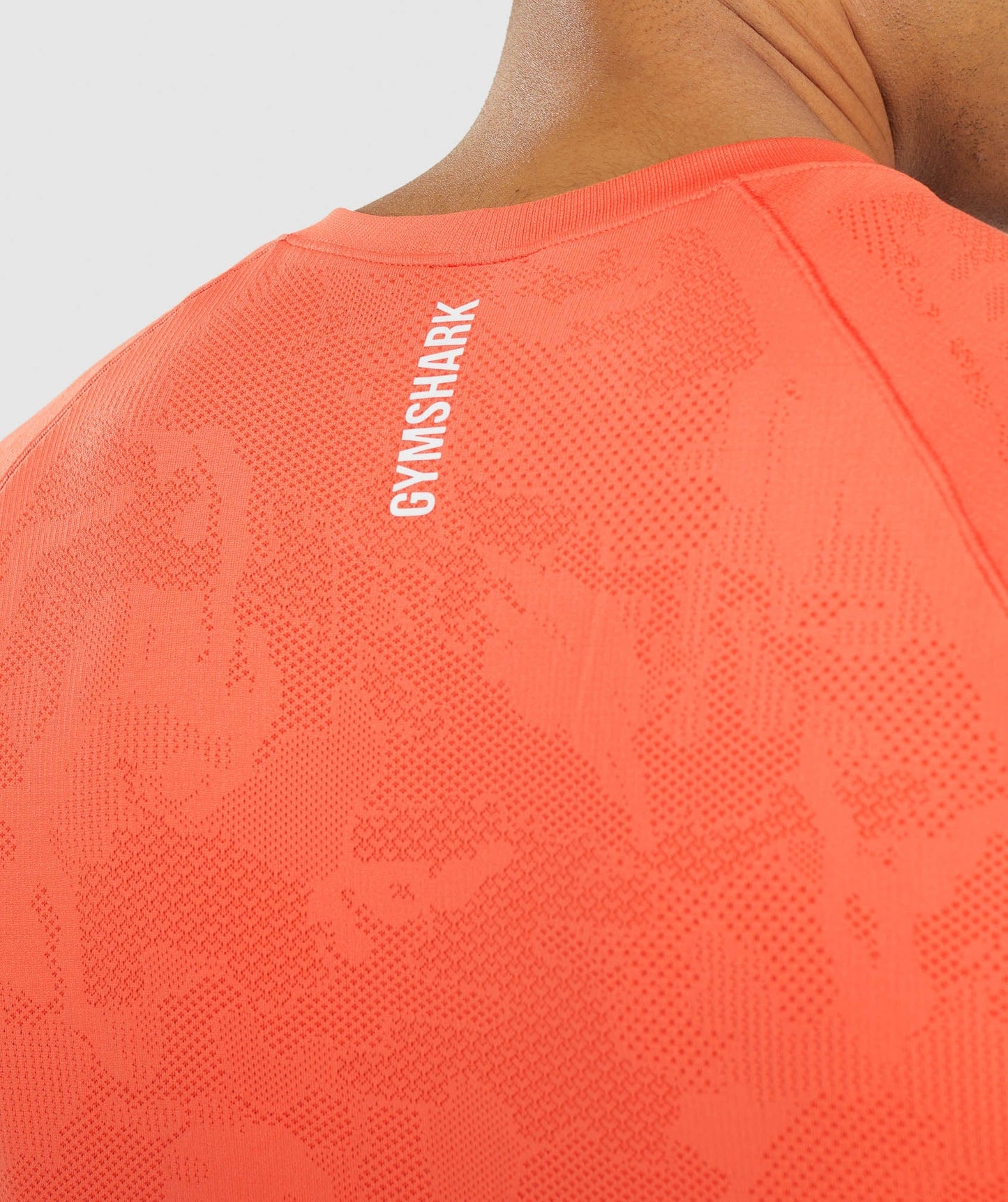 Gymshark Geo Seamless T-Shirt - Papaya Orange/Spicy Orange