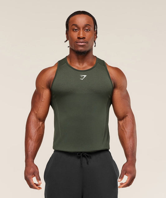 Gymshark Shadow Seamless Stringer - Trail Green