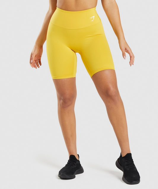 Gymshark Training Cycling Shorts - Medallion Yellow