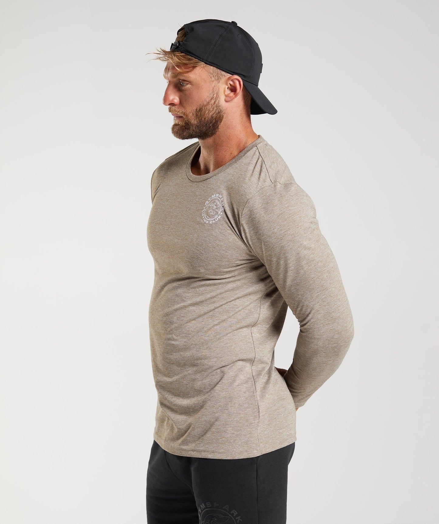 Gymshark Legacy Long Sleeve T-Shirt - Limestone Marl