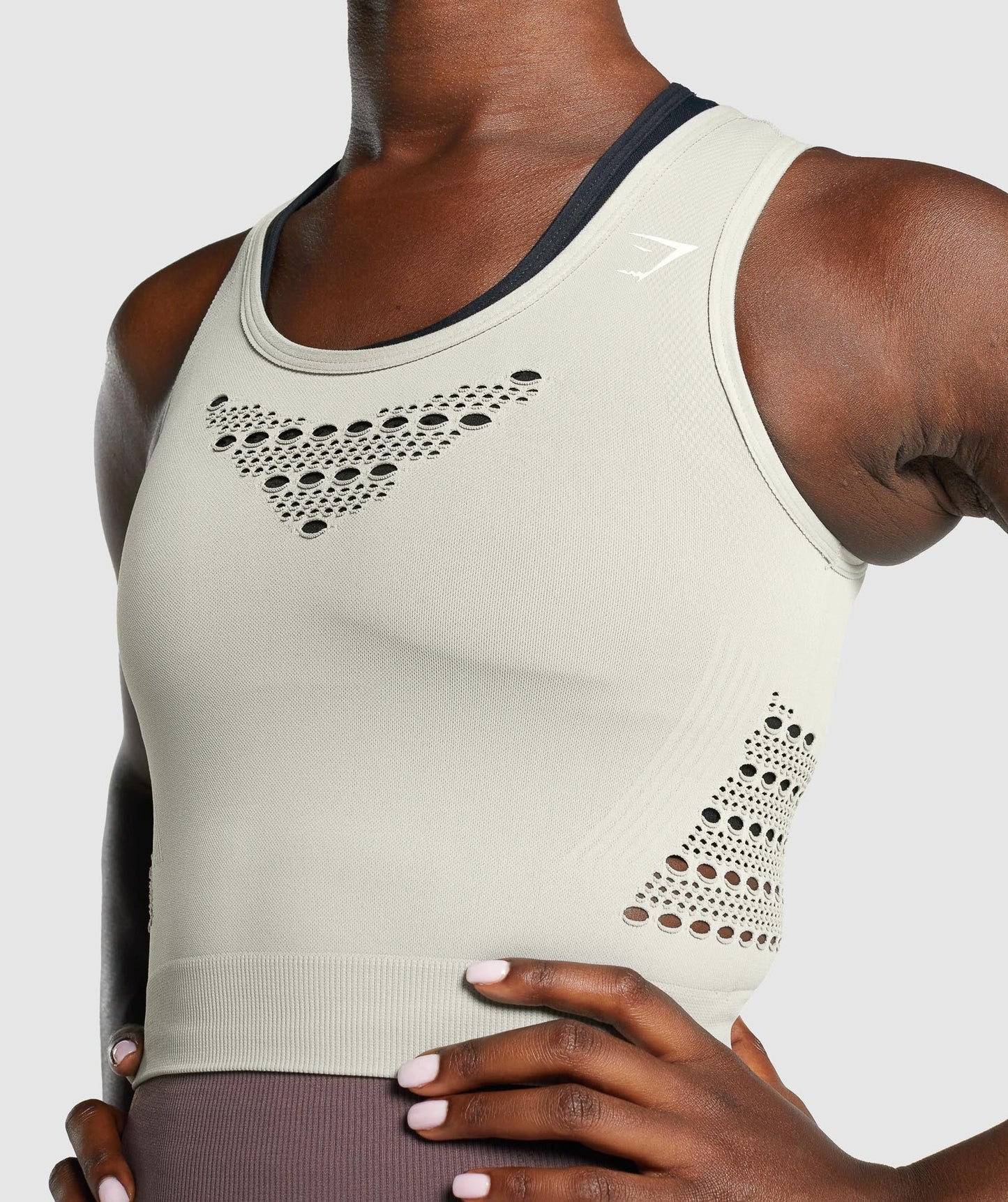 Gymshark Energy Seamless Crop Top - Light Grey