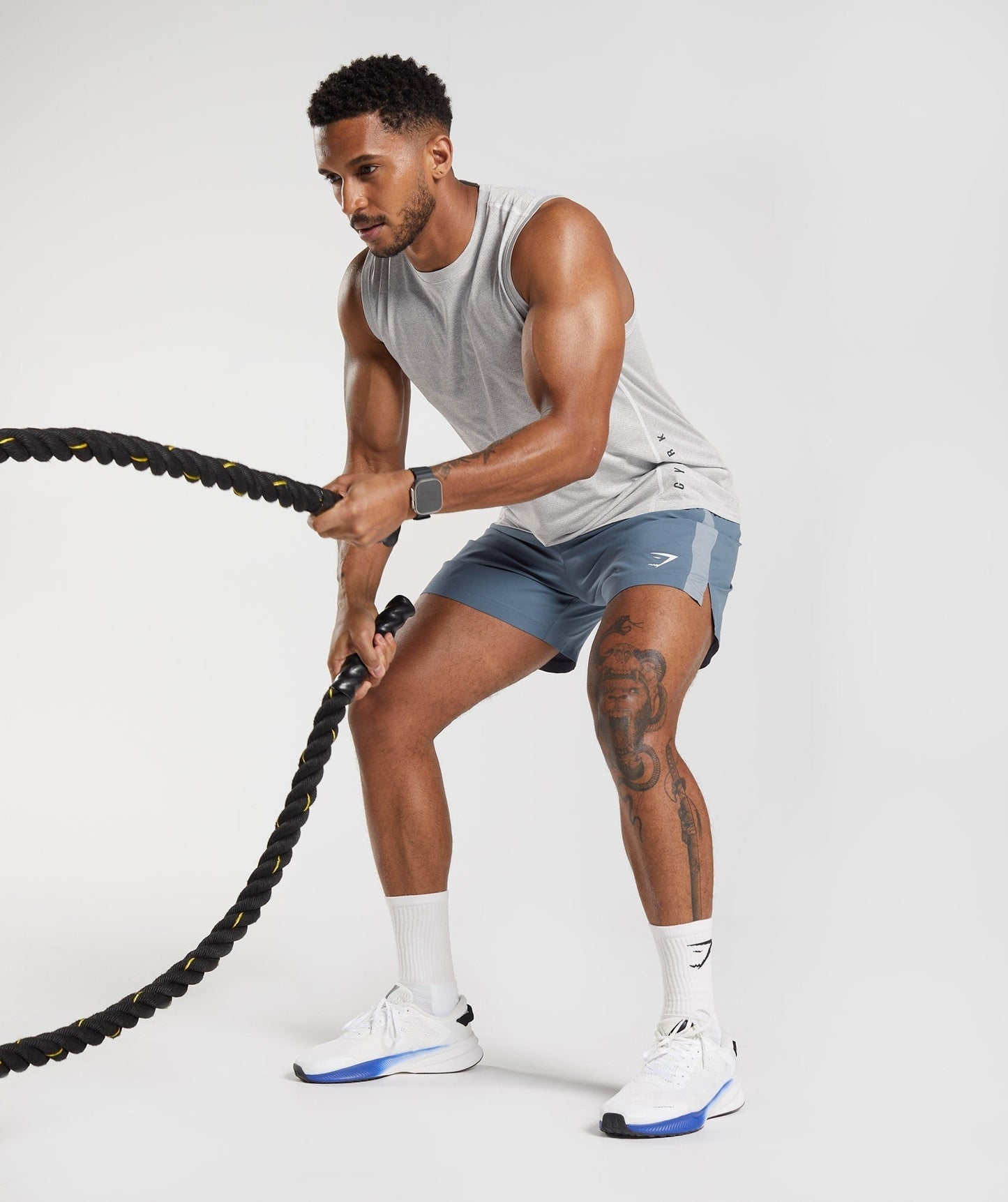 Gymshark Sport 7" Shorts - Evening Blue/Drift Grey