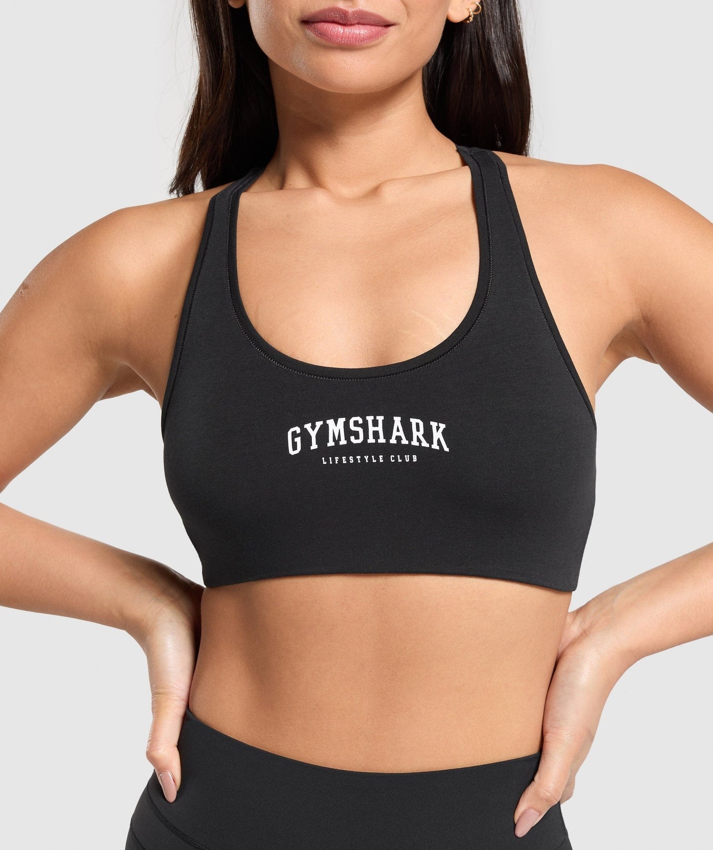 Gymshark Lifestyle Club Cotton Bralette - Black