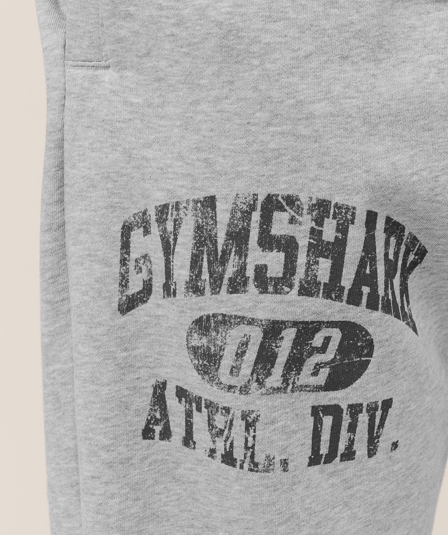 Gymshark Athletic Division Graphic Joggers - Light Grey Core Marl