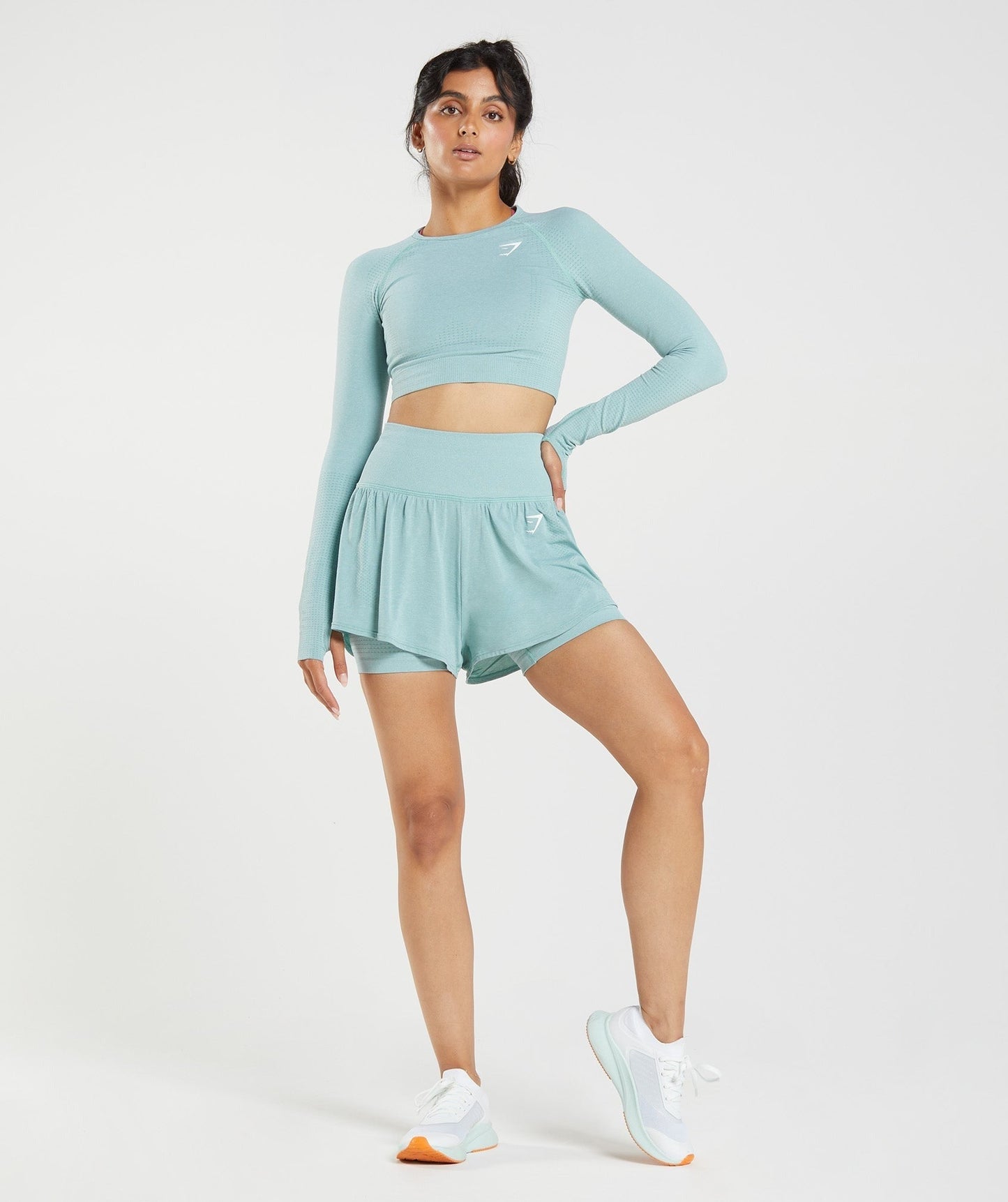 Gymshark Vital 2-in-1 Shorts - Pearl Blue Marl