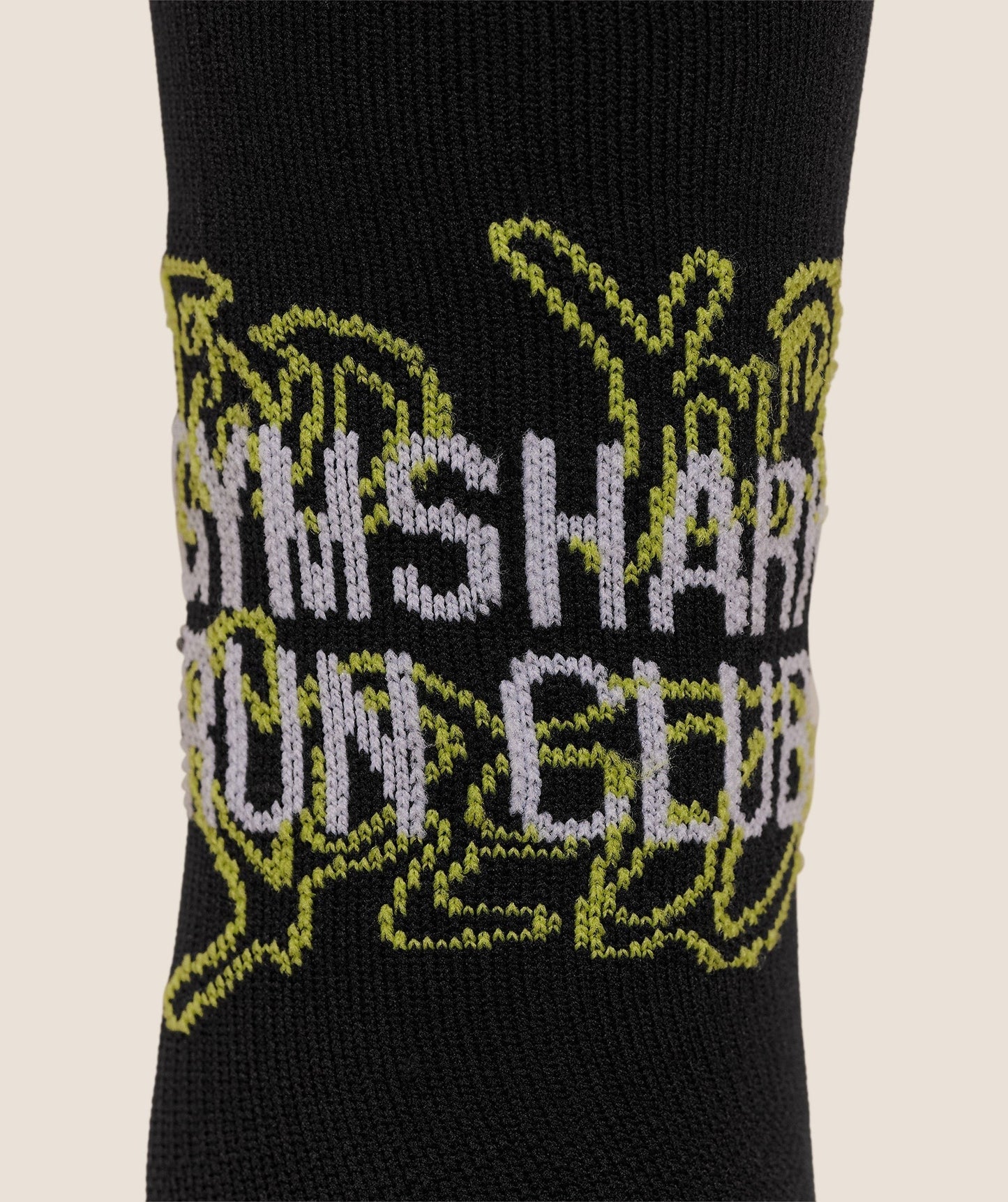 Gymshark Graphic Single Pack Crew Running Sock - Black
