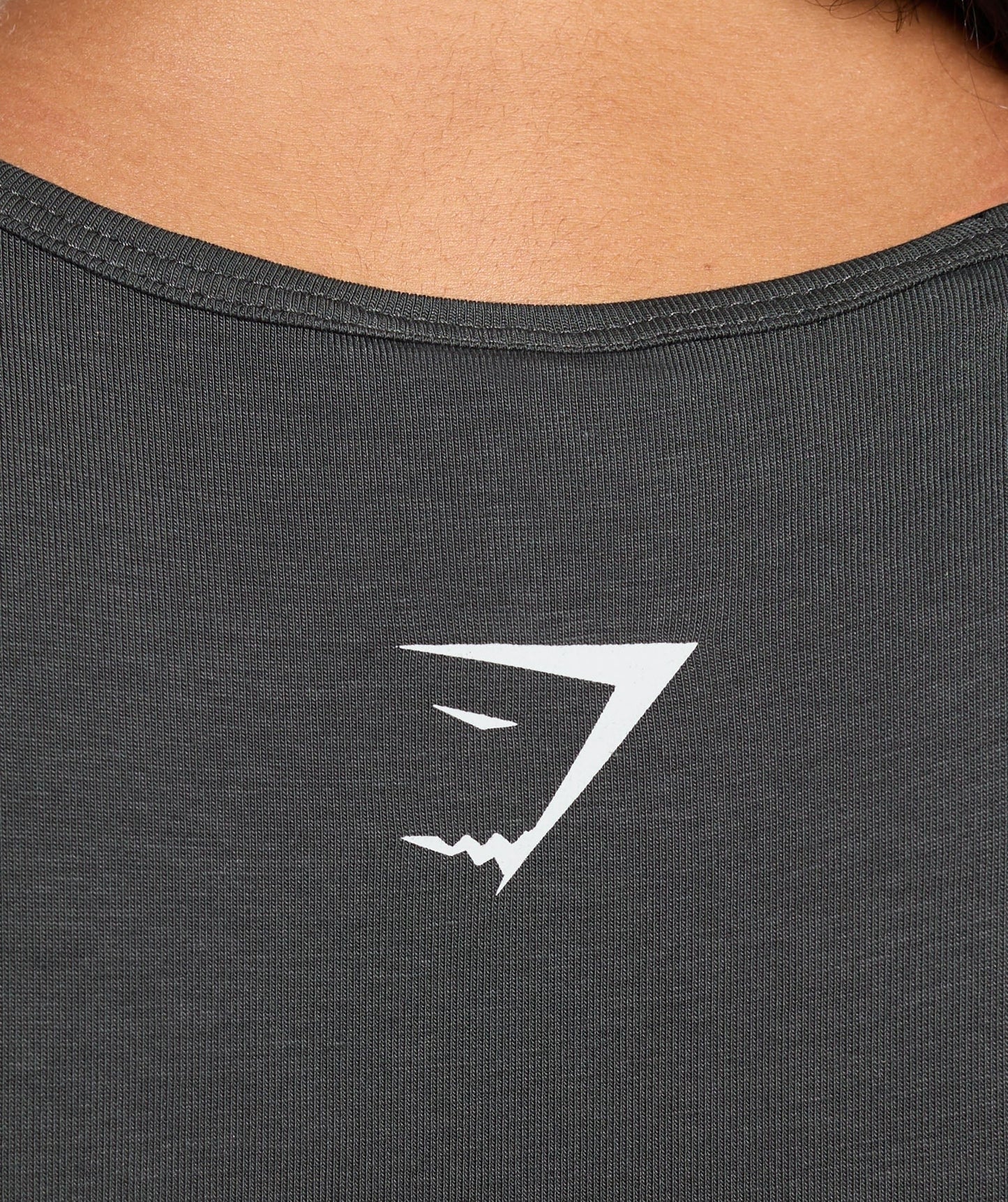 Gymshark Training Department Graphic Cropped Tank - Asphalt Grey