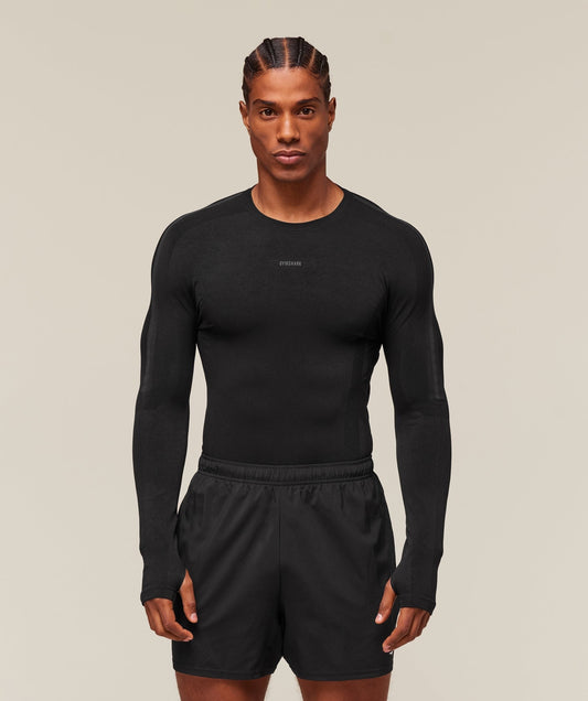 Gymshark everywear Warp Knit LS T-Shirt - Black