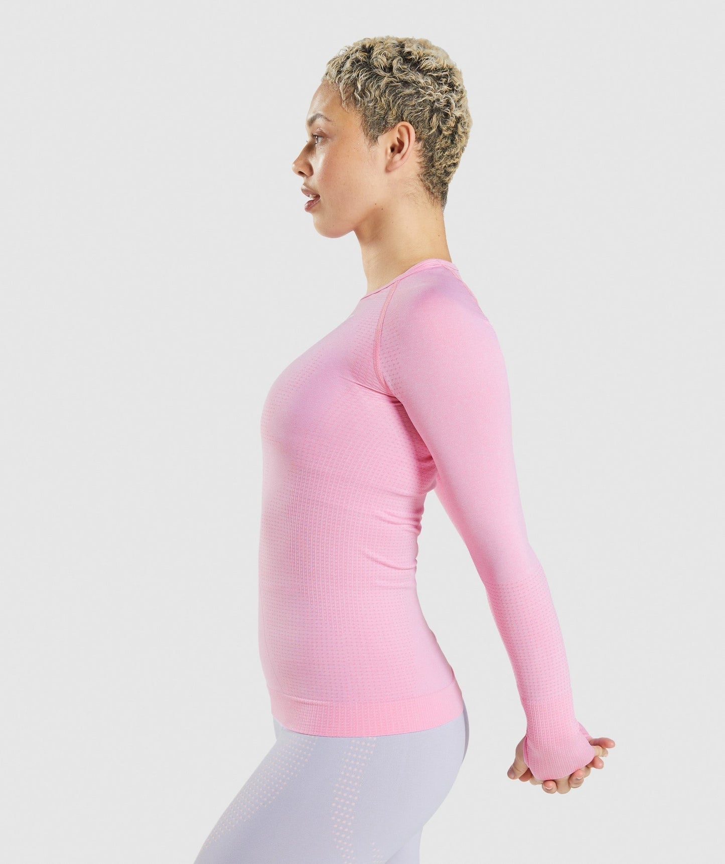 Gymshark Vital Long Sleeve Top - Sorbet Pink Marl