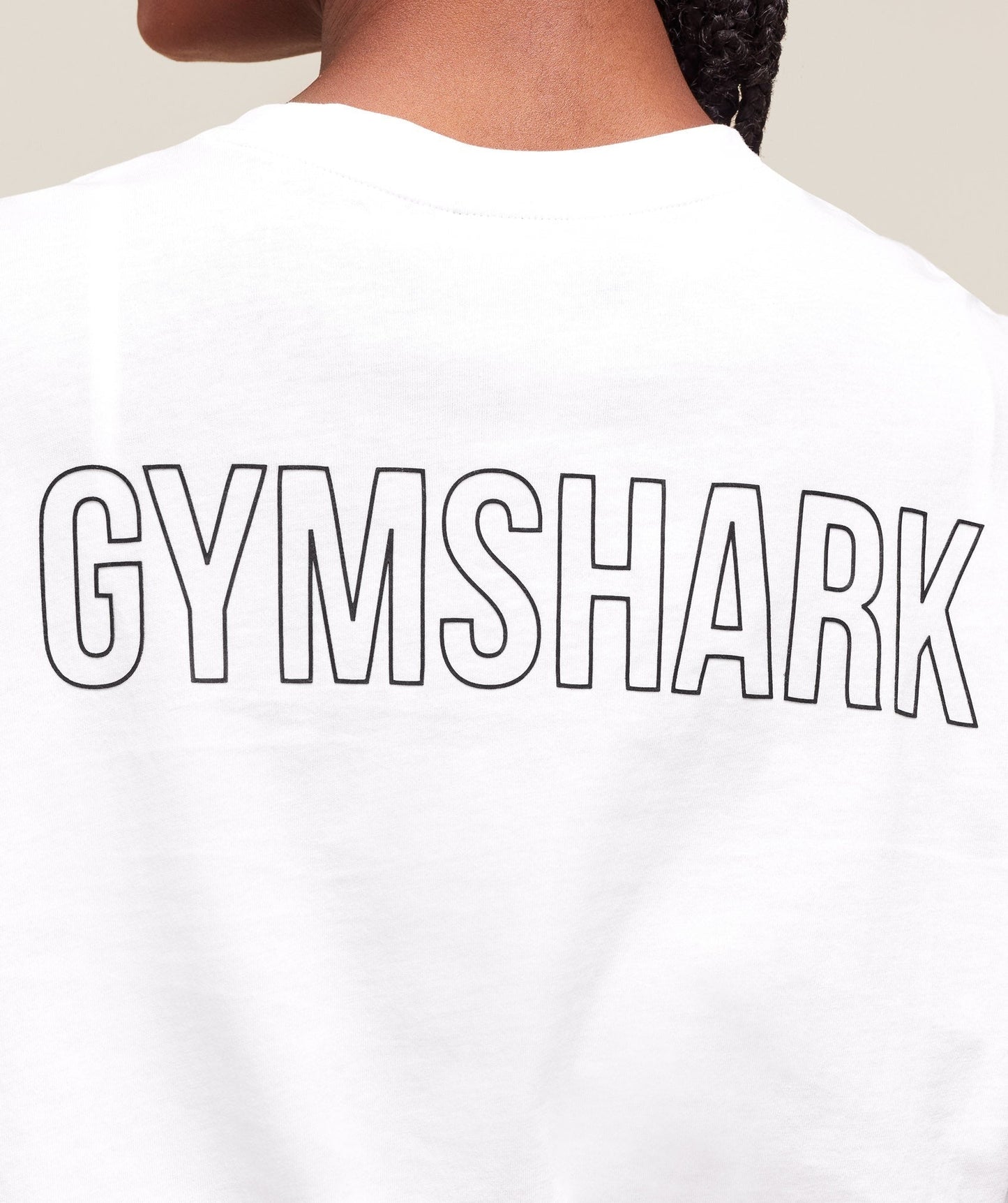 Gymshark Trace Graphic Long Sleeve Top - White