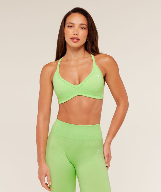 Gymshark Adapt Animal X Whitney Sports Bra - Energy Gelato Green / Sorbet Yellow