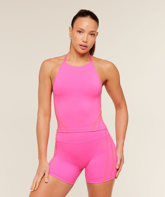 Gymshark Volt Tank Top - Electric Pink/Dayglow Peach