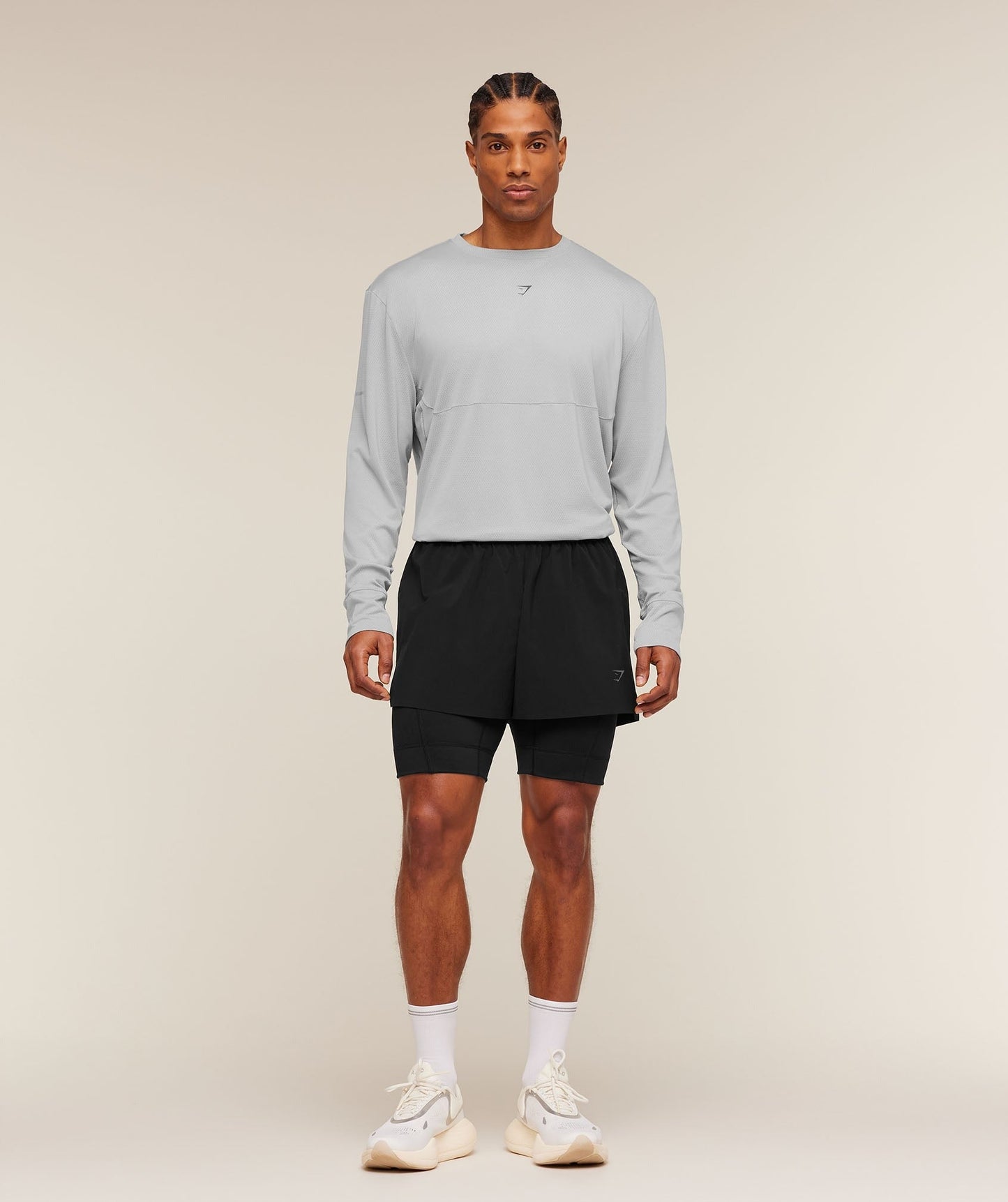 Gymshark Running Long Sleeve T-Shirt - Stratus Grey