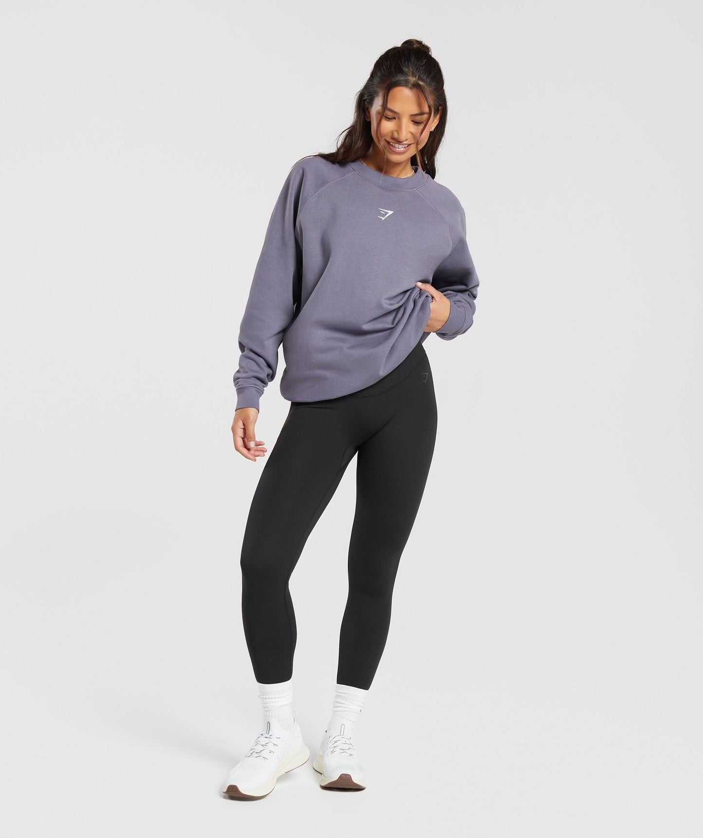 Gymshark Training Oversized Fleece Sweatshirt - Dewberry Purple