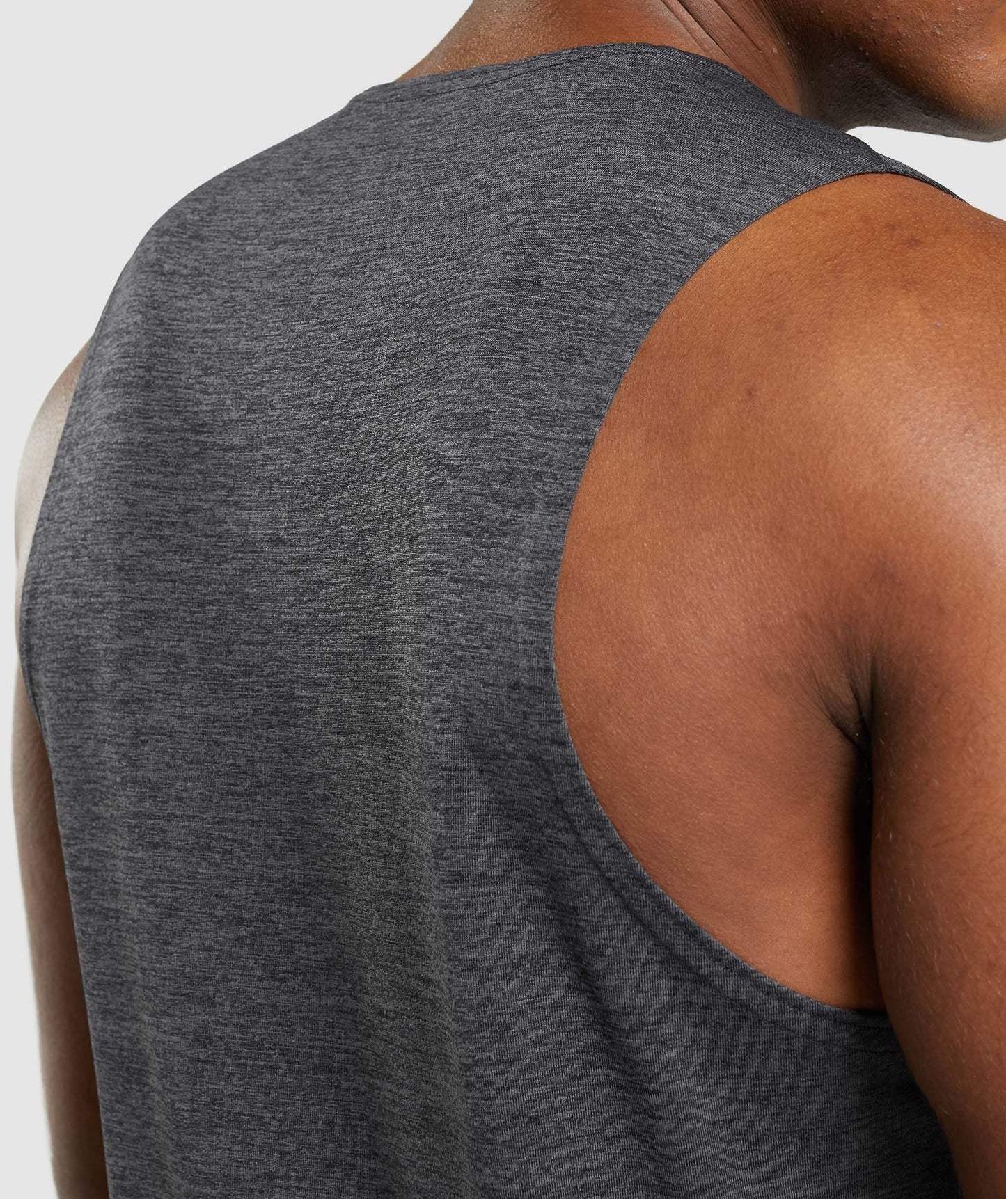 Gymshark Arrival Slim Marl Tank - Black/Onyx Grey Marl
