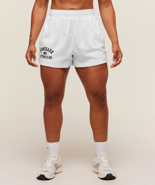 Gymshark Lifting Club Mesh Shorts - White