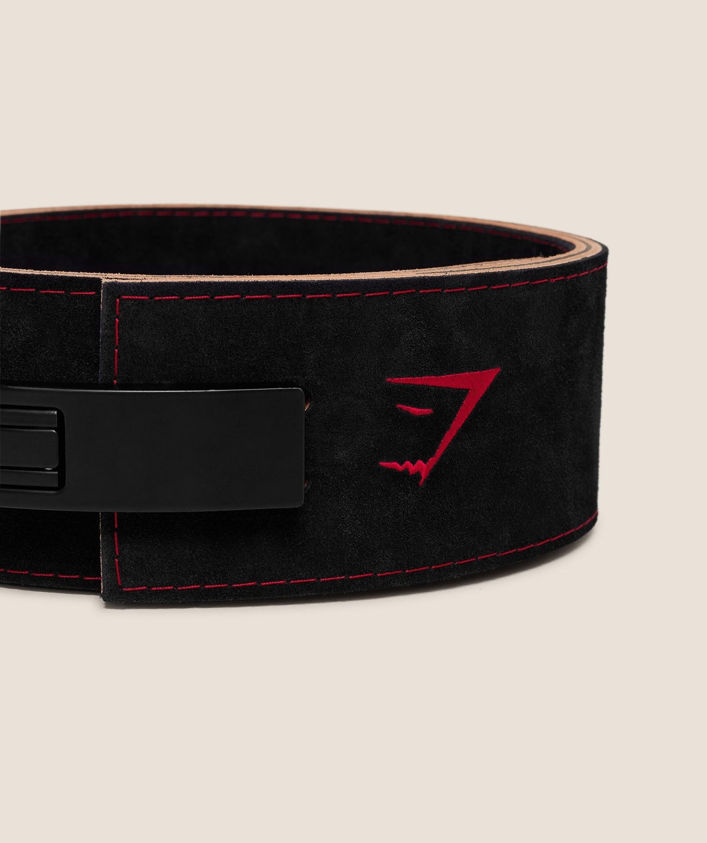 Gymshark Lever Lifting Belt - Black/Carmine Red