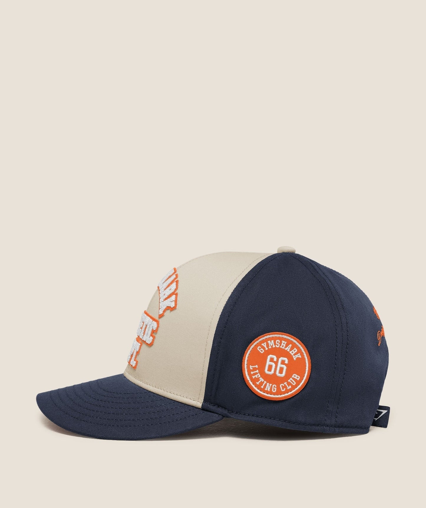 Gymshark 6 Panel Collegiate Trucker - Tinted White/Heavy Blue