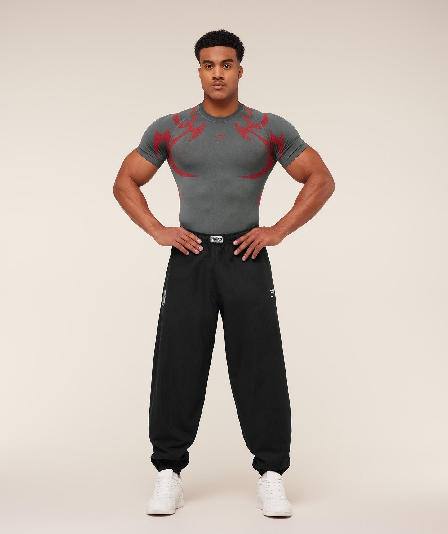 Gymshark Storm Seamless T-Shirt - GS Dark Grey/GS Zesty Red