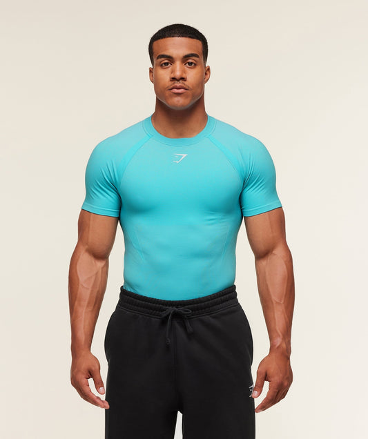 Gymshark Shadow Seamless T Shirt - Brand Blue