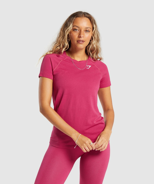 Gymshark Vital Seamless 2.0 Light T-Shirt - Vintage Pink Marl