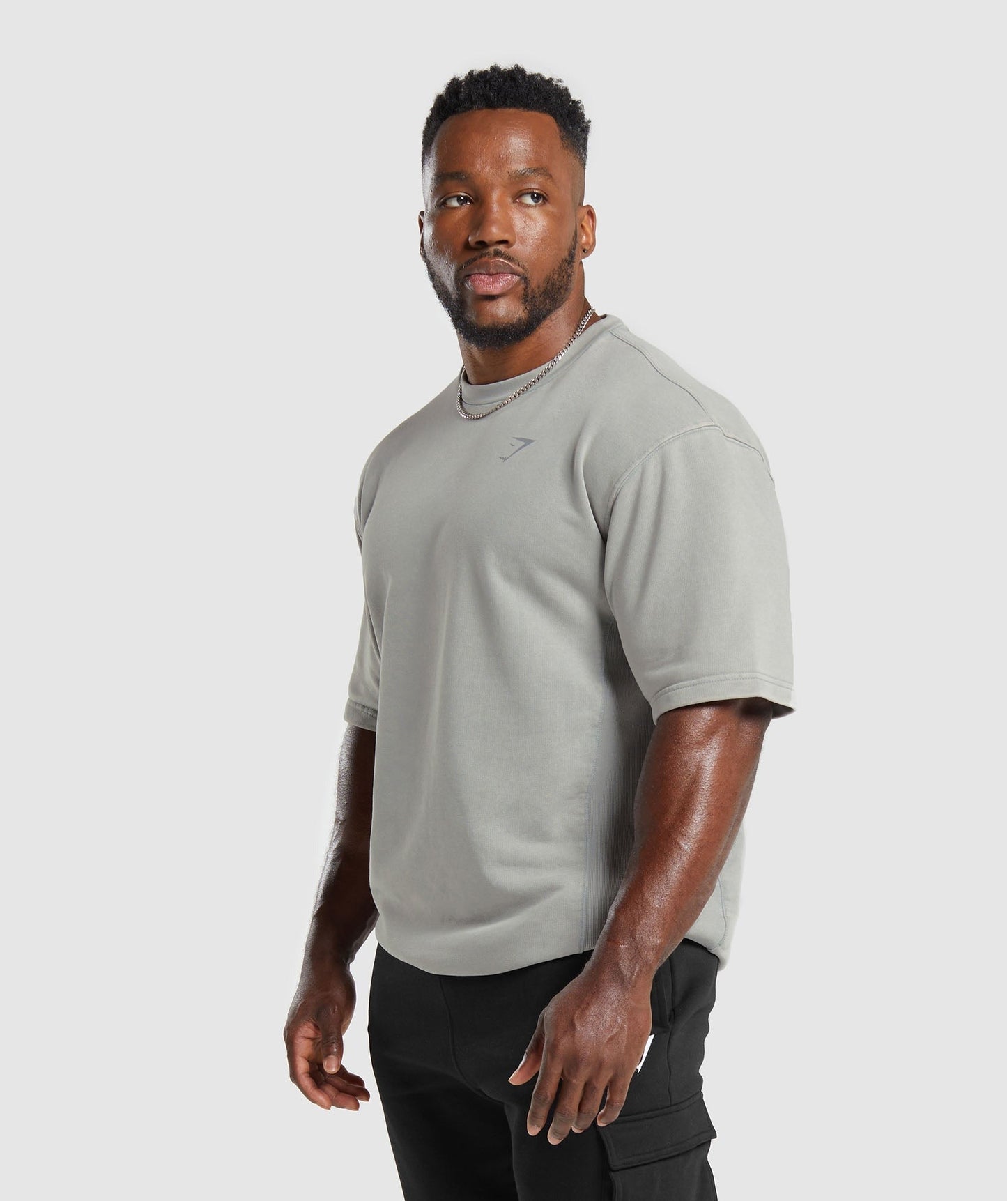 Gymshark Power Washed Short Sleeve Crew - Smokey Grey