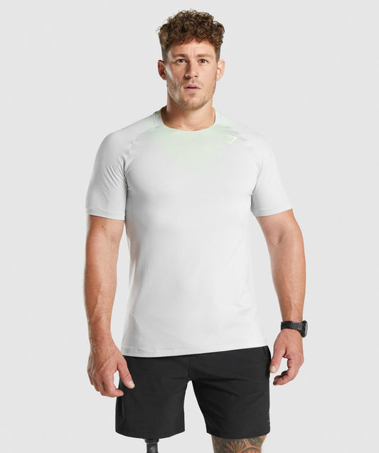 Gymshark Apex Contrast Seamless T-shirt - Light Grey