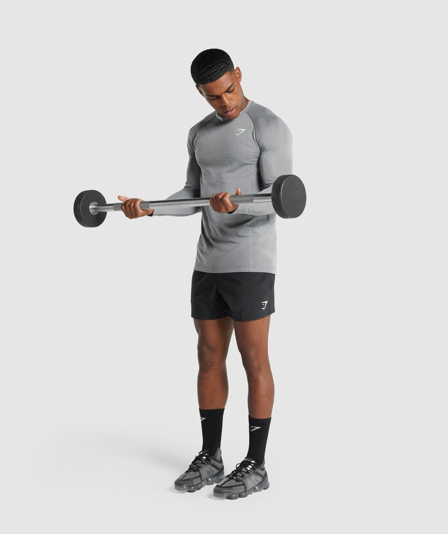 Gymshark Vital Light Long Sleeve T-Shirt - Charcoal Marl