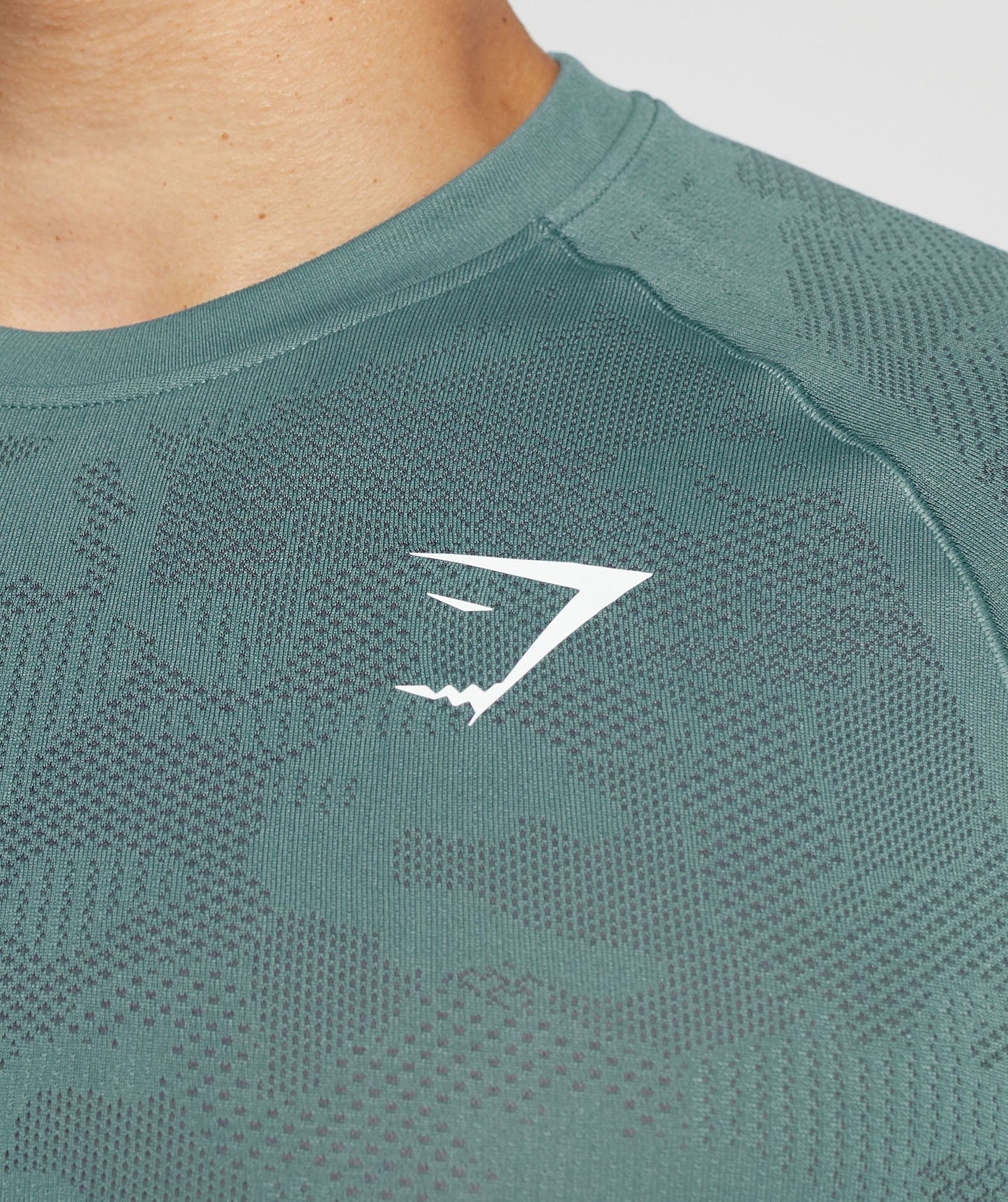 Gymshark Geo Seamless T-Shirt - Thunder Blue/Cosmic Grey
