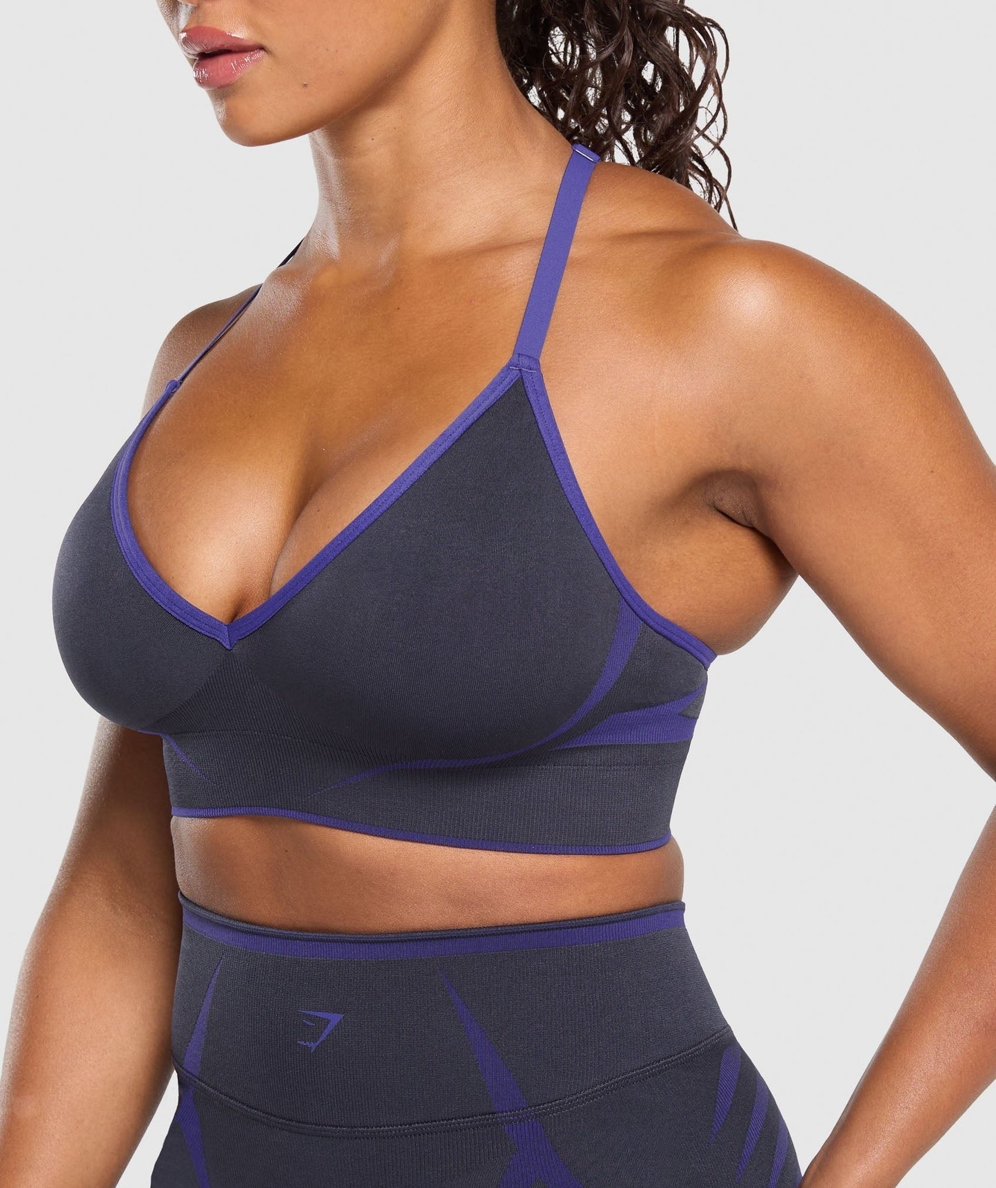 Gymshark Apex Lift Seamless Sports Bra - Heavy Blue/Cobalt Purple