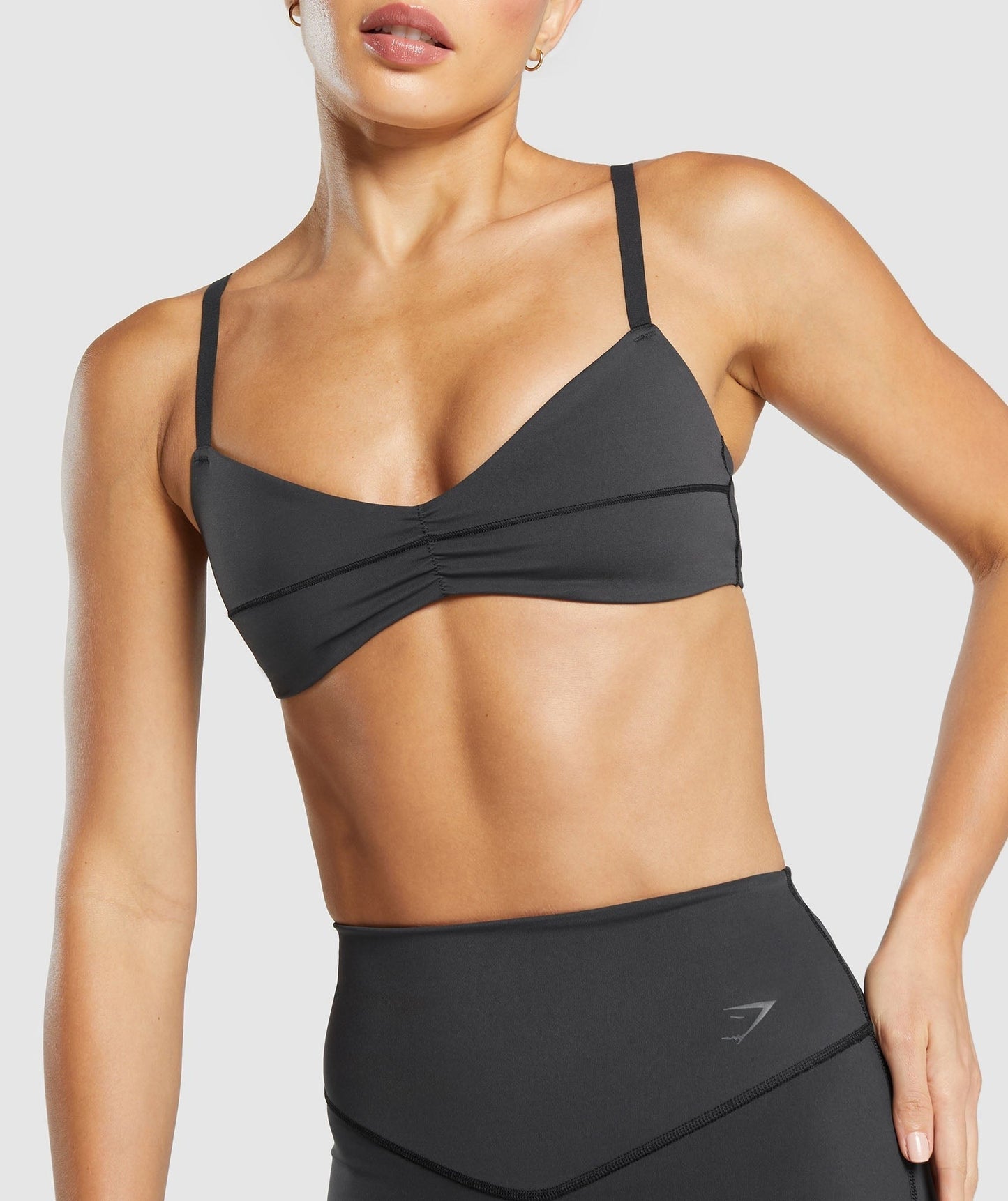 Gymshark Elevate Ruched Sports Bra - Black
