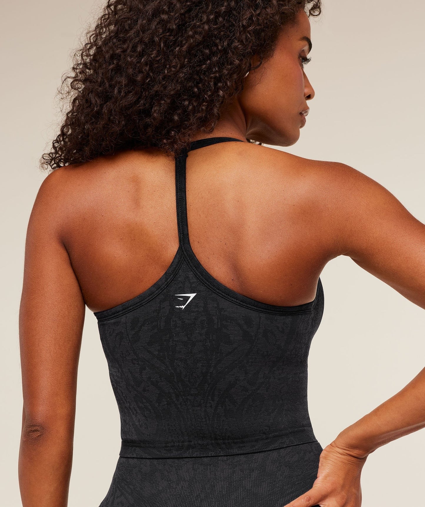 Gymshark Adapt Animal X Whitney Tank Top with Shelf - Black / Asphalt Grey