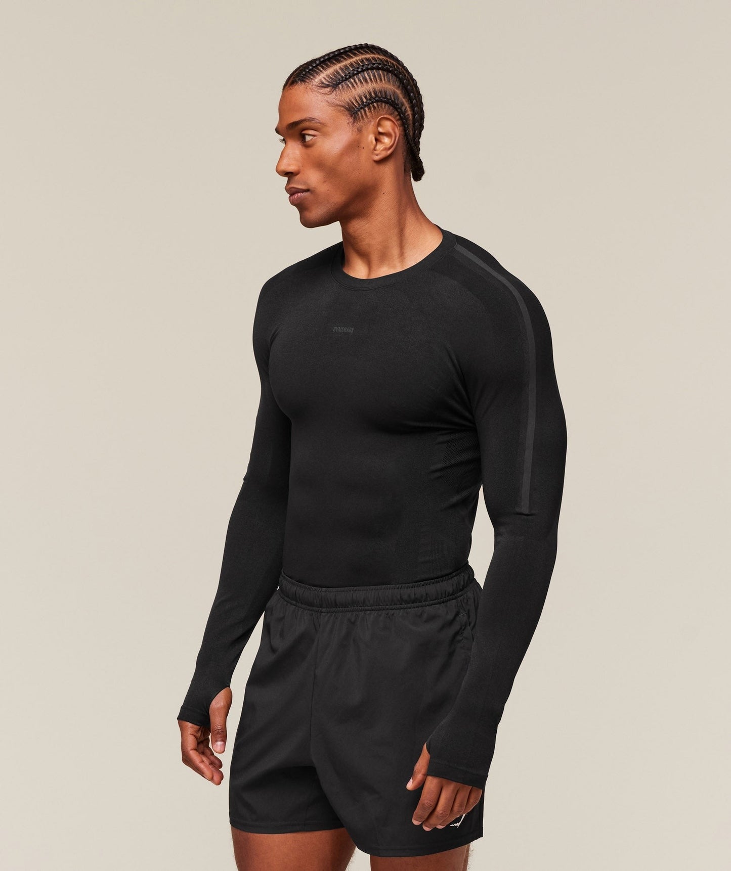Gymshark everywear Warp Knit LS T-Shirt - Black