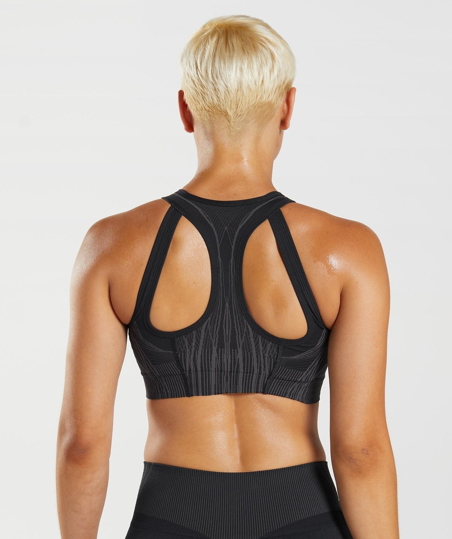 Gymshark Apex Seamless Sports Bra - Black/Onyx Grey