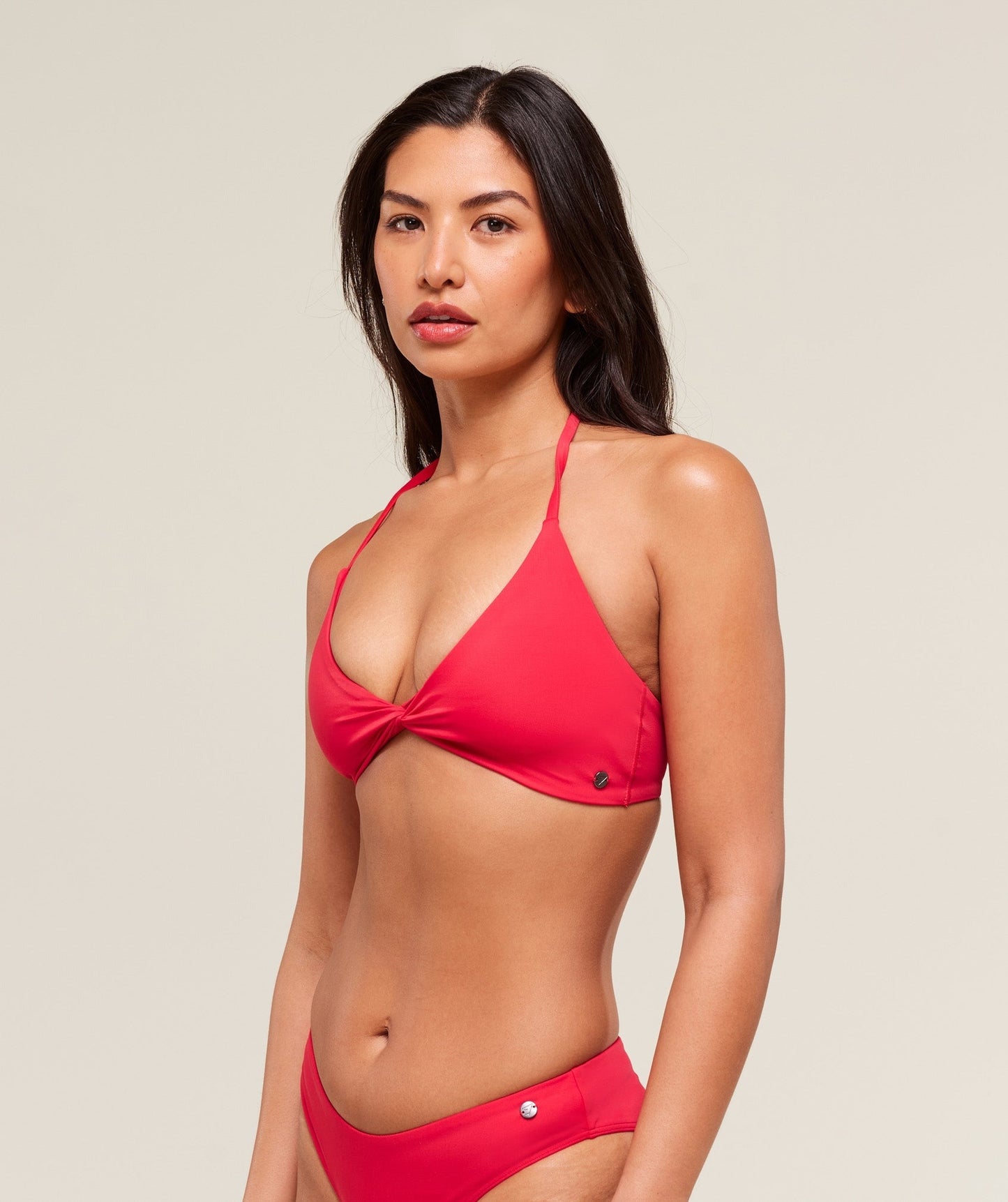 Gymshark Twist Front Bikini Top - Carmine Red