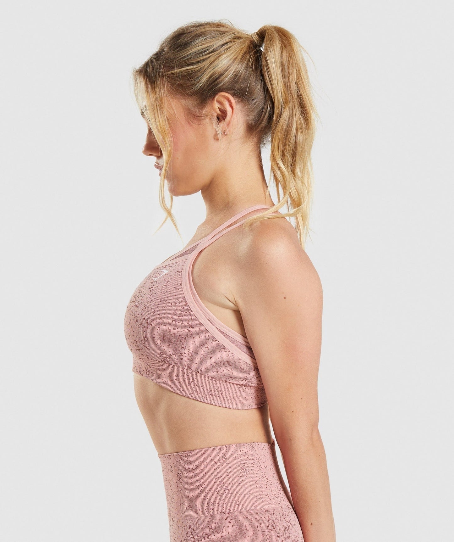 Gymshark Adapt Fleck Seamless Sports Bra - Mineral | Paige Pink