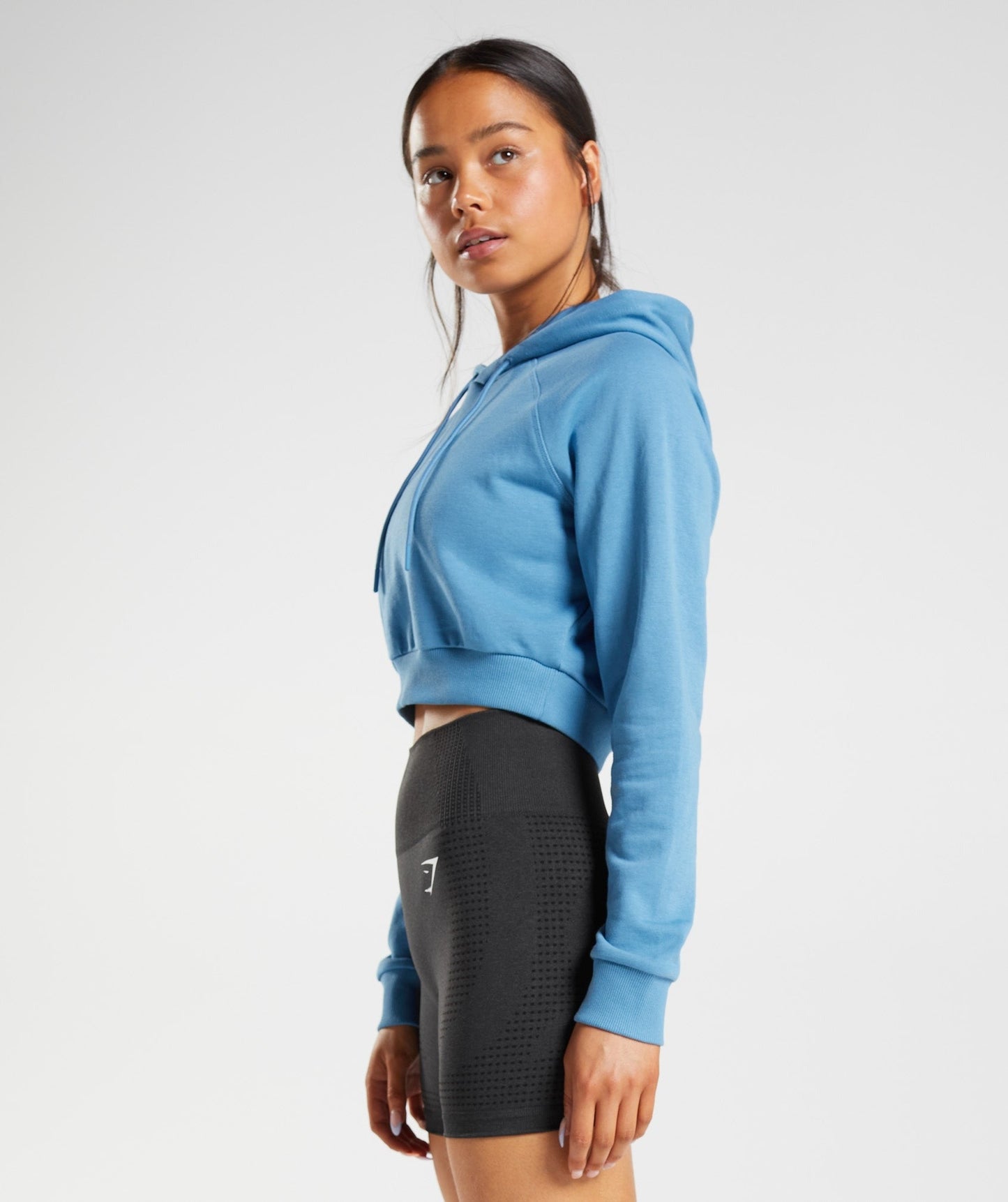 Gymshark Training Cropped Hoodie - Coastal Blue