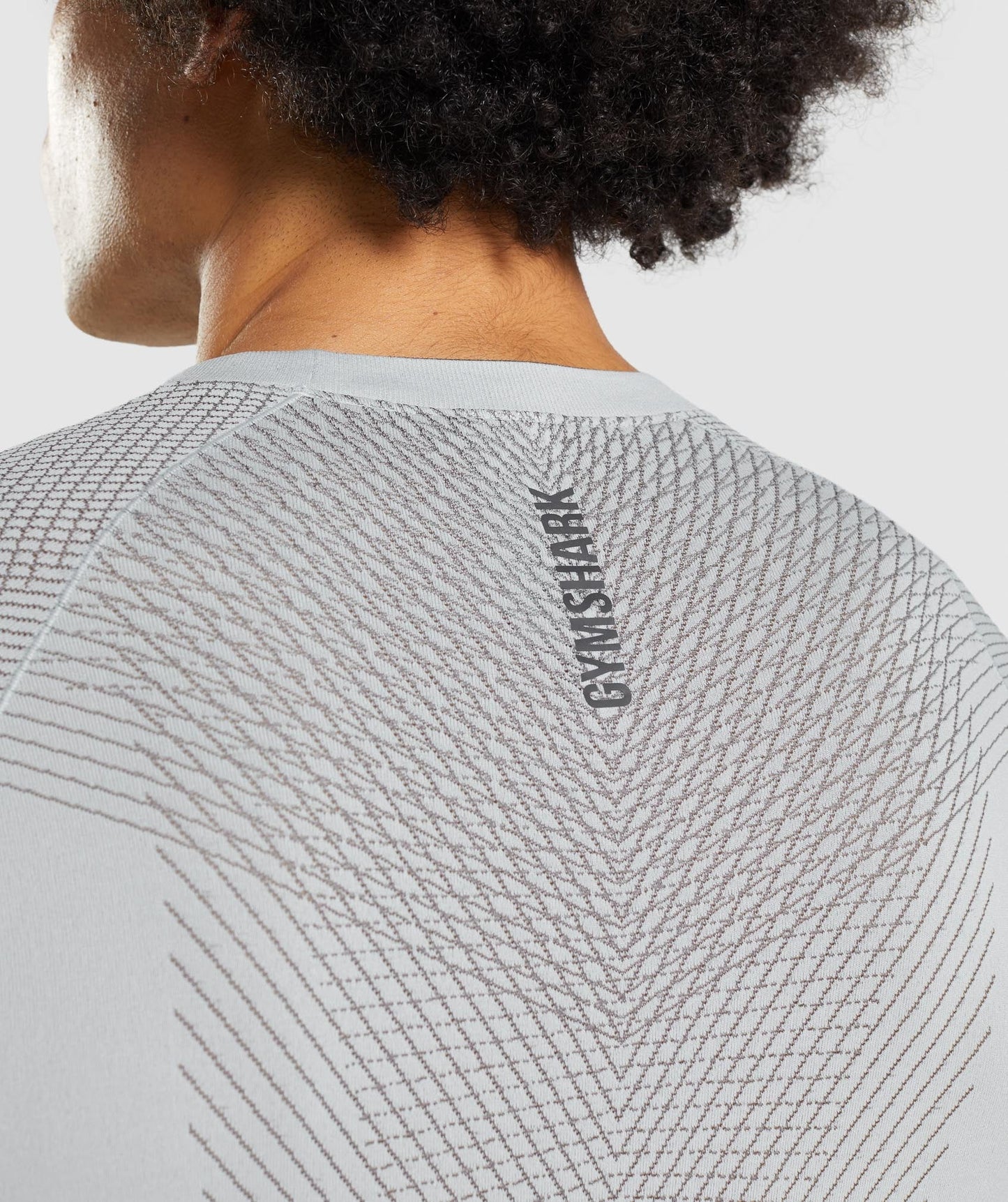 Gymshark Apex Seamless Long Sleeve T-Shirt - Light Grey/Onyx Grey