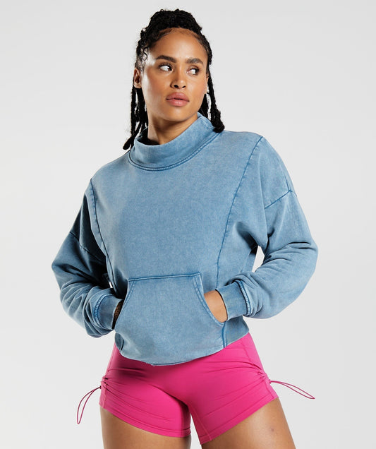 Gymshark Legacy Washed Sweatshirt - Lakeside Blue