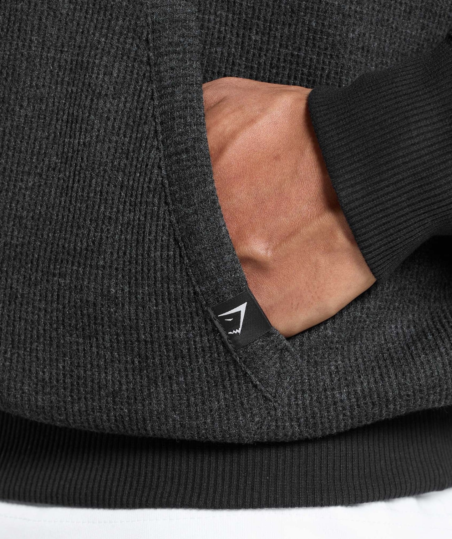 Gymshark Waffle Zip Hoodie - Black