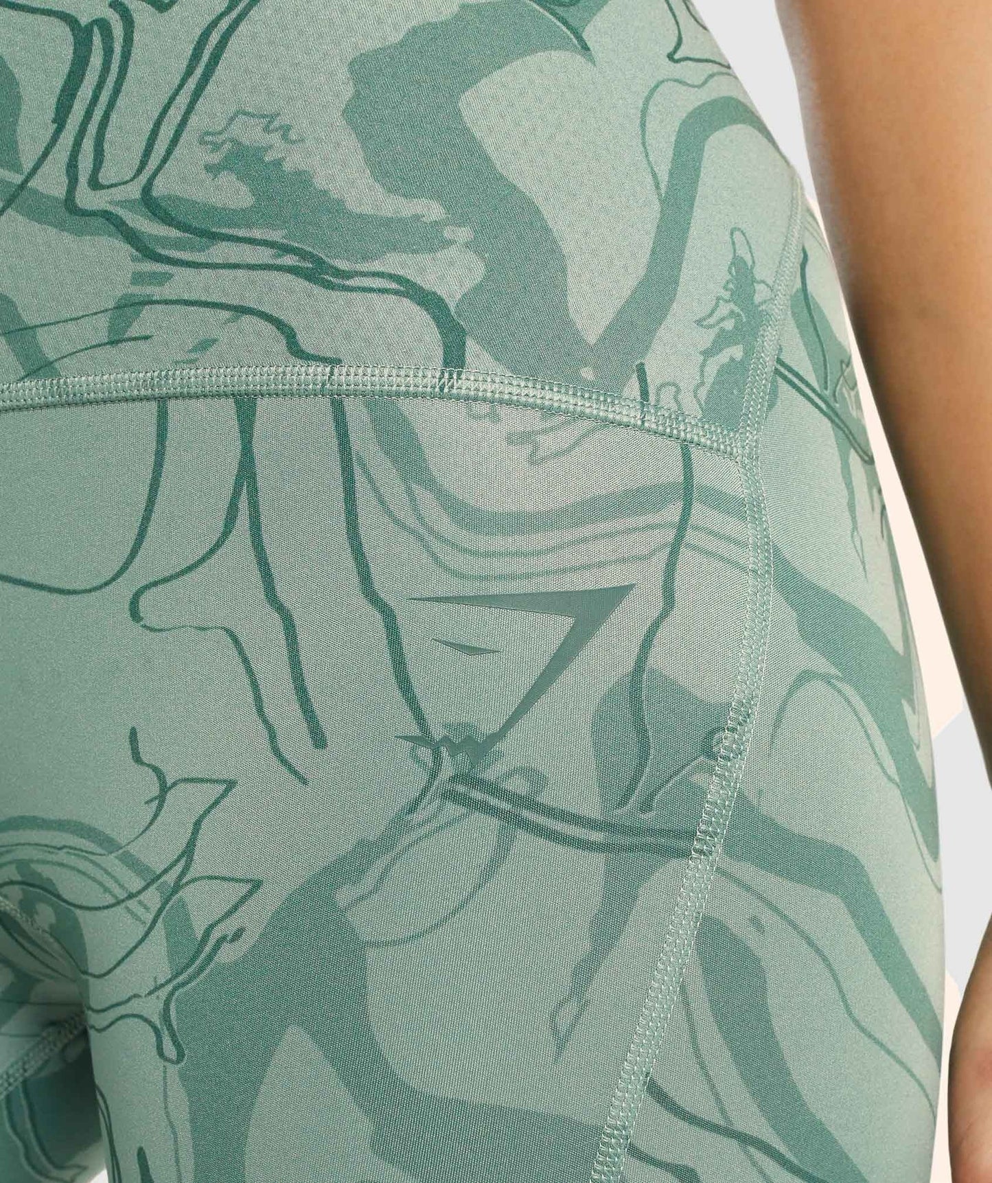 Gymshark GS Power Support Leggings - Green Print