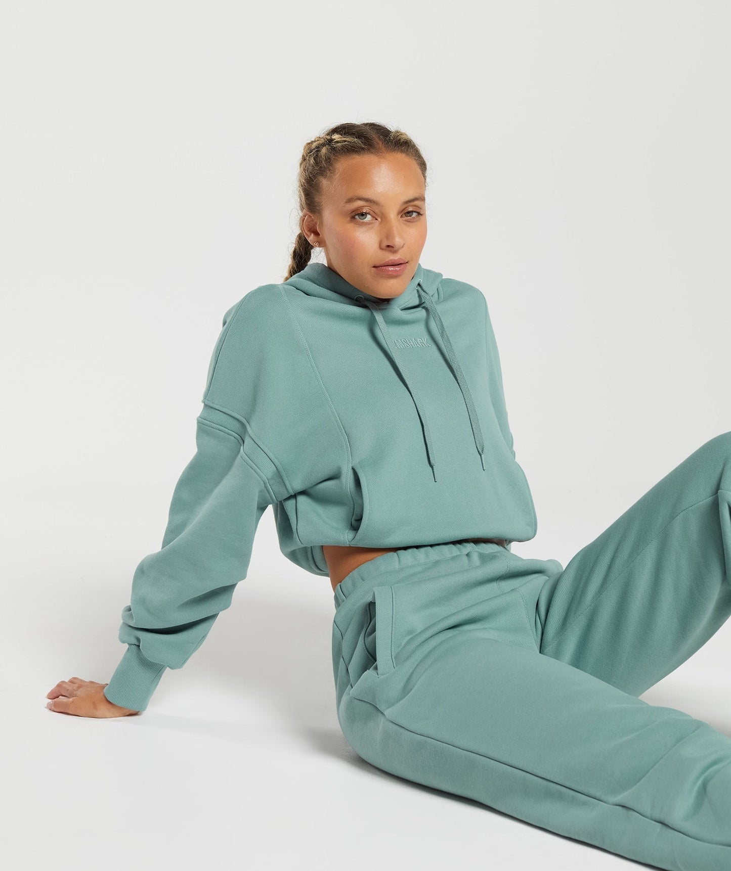 Gymshark Heavyweight Loopback Sweat Hoodie - Duck Egg Blue