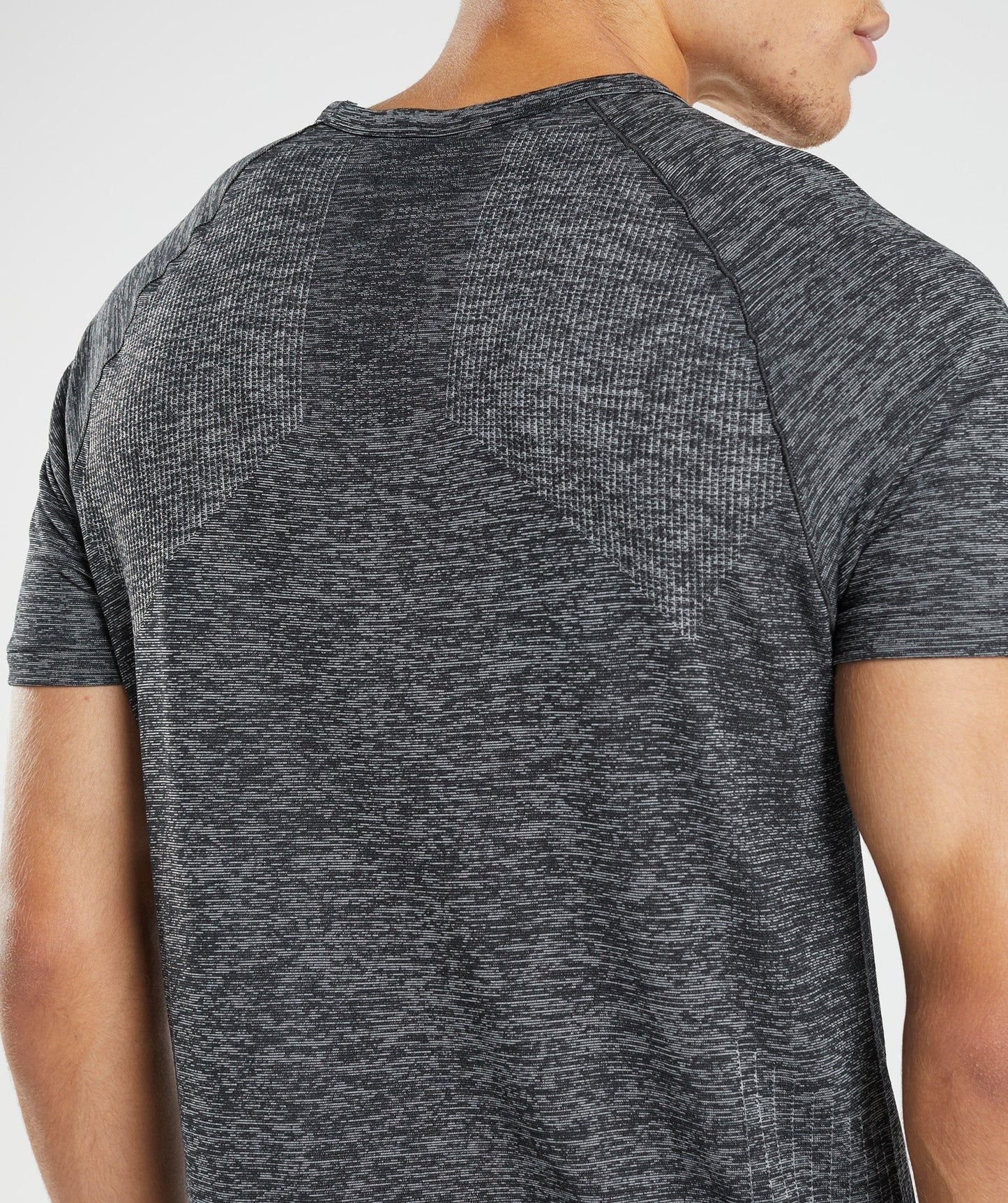 Gymshark Retake Seamless T-Shirt - Black/White Marl
