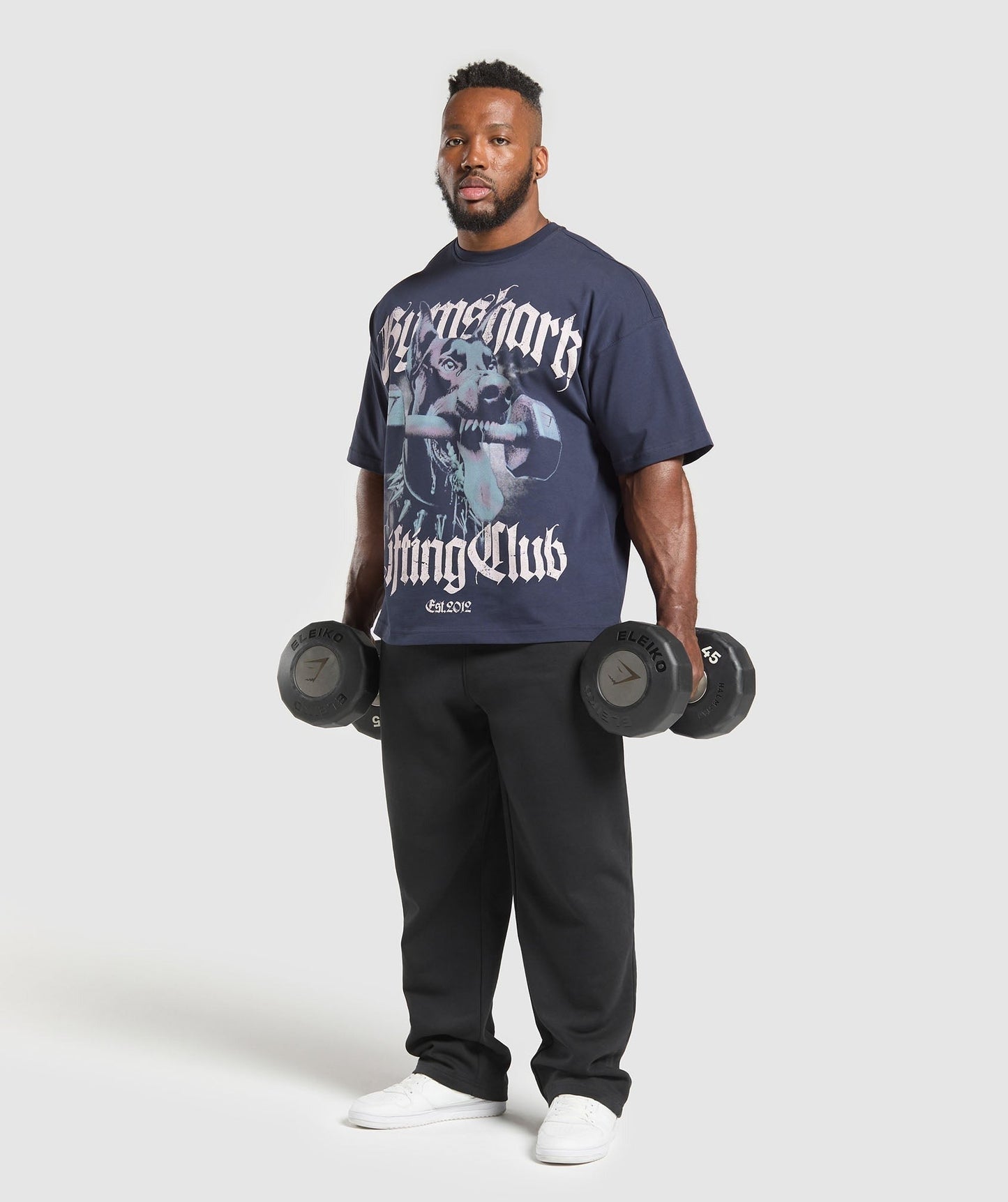 Gymshark Doberman Graphic T-Shirt - Heavy Blue